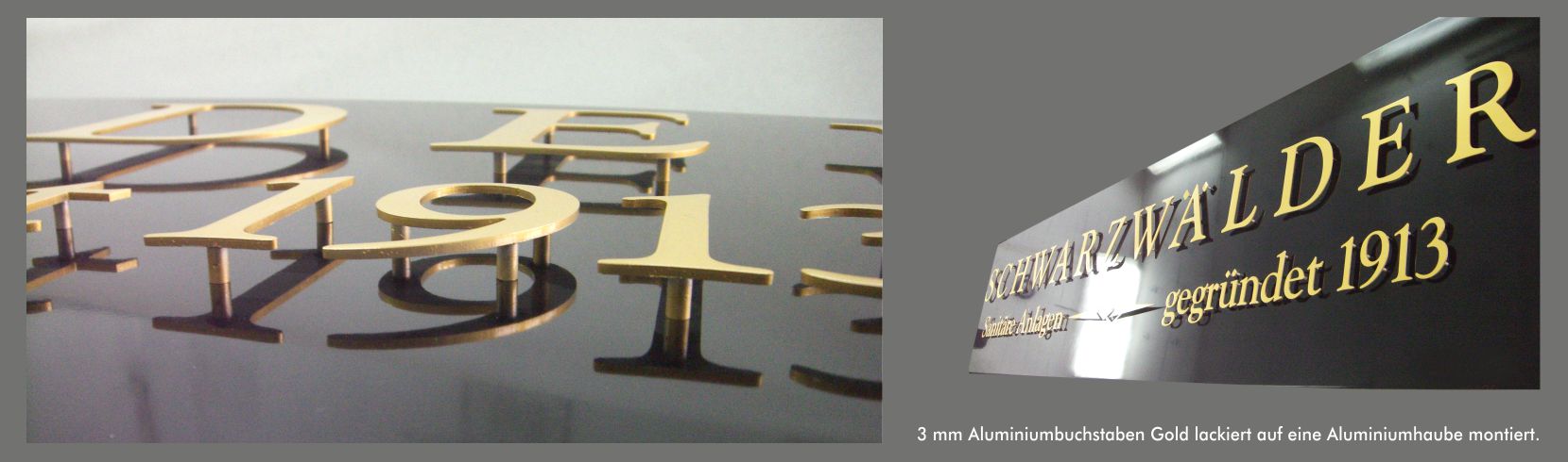 3_mm_Aluminiumbuchstaben auf Aluminiumhaube